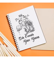 Sevgili Çift ( Bir Ömür Yan Yana ) Tasarımlı Defter Kişiye Özel