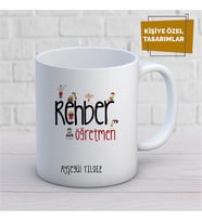 Kişiye Özel İsim Yazılabilir Rehber Öğretmen Kupa Bardak