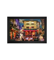 Manzara Temalı Kanvas Tablo 50 x 70 cm Siyah Çerçeve