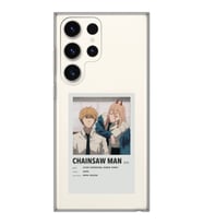 Samsung Galaxy S23 ULTRA Uyumlu Chainsaw Man Anime Tasarımlı Şeffaf Telefon Kılıfı