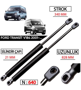 Ford Transit V.184 Arka Bagaj Amortisörü