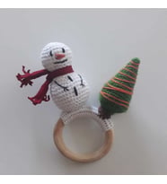 Yılbaşı Temalı Çıngırak Amigurumi Organik Oyuncak
