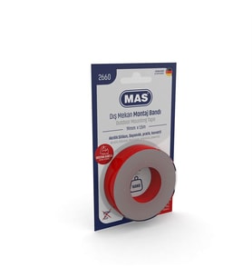 Mas Montaj Bandı Dış Mekan Akrilik Silikon 19mmx1.5m