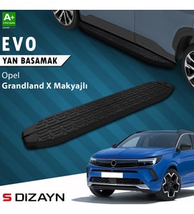 S-Dizayn Opel Grandland X Makyajlı Hybrid Evo Siyah Yan Basamak 183 Cm 2021-2024 A+ Kalite