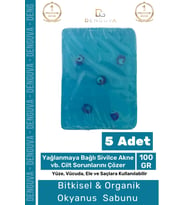 Güzel Kokulu El Yüz Saç Vücut Cilt Orijinal Bitkisel Nazar Boncuklu Okyanus Sabunu 100G - 5 Adet