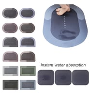Sihirli Su Emici Banyo Paspası Kaymaz Tabanlı Paspas 3,5 Mm 40x60
