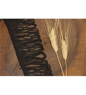 Saçak Şerit 7 cm - 25 mt Siyah