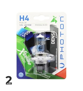 Photon Xtreme Vision Dense 12V H4 %150 Fazla Işık 2 ADET