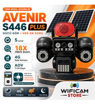 AVENİR S446 PLUS 18X HİBRİT ZOOM - 5 LENSLİ 4G SOLAR KAMERA
