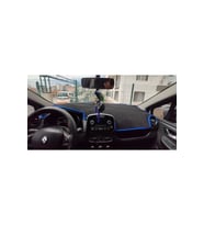 2019-2021 Modellerine Uygun Renault Clio 4 Torpido Koruma Halısı Siyah Kenar Renk Sarı