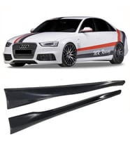 Audi A4 B8 Rs4 Yan Marşpiyel Seti Mat Siyah Plastik 2 Adet 2008 2009 2010 2011 2012 2013 2014 2015