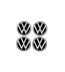 Yeni Nesil Tasarım Damla Sticker Siyah Volkswagen Jant Göbeği 5.5cm Uyumlu