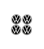 Yeni Nesil Tasarım Damla Sticker Siyah Volkswagen Jant Göbeği 5.5cm Uyumlu
