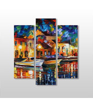Oryantal Sahil  Kanvas Tablo 129x140cm (Karışık)