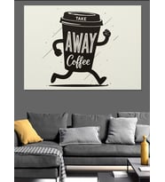 "Go Away" Tipografi Sanat Dekoratif Kanvas - Mdf Ahşap Tablo