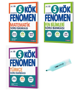 5. Sınıf KÖK Serisi Matematik Fen Bilimleri  Ve Türkçe Soru Bankası