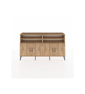 Arges Konsol 6 Raflı 4 Kapaklı 176x30x99 Çam-Çam/Aytaşı