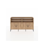 Arges Konsol 6 Raflı 4 Kapaklı 176x30x99 Çam-Çam/Aytaşı