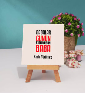Babalar Günü Hediyesi -2- Dekoratif Taş Baskı