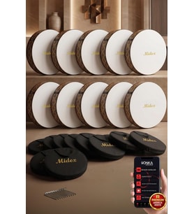 Midex BR-710X 10'lu Bendir Def Toptan Paket Akort Ayarlı EL Tutma Oyuklu Çantalı