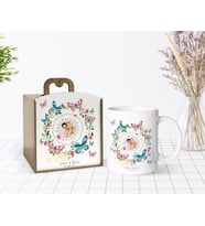 BK Gift Kişiye Özel Ahşap Kutuda Fotoğraflı Tarihli Sonsuz Takvim Beyaz Kupa Bardak-3