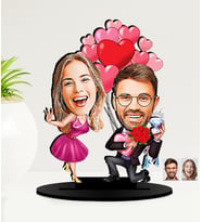 Kişiye Özel Karikatürlü  Sevgililer Günü Hediyesi   MDF Biblo