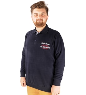 Mode XL Erkek Sweat Polo Selanik Embroidered 20442 Lacivert