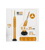 Manyetik Tornavida 0.6x25 mm Cep Telefonu ve Elektronik Tamir Aleti NO.828 - Turuncu