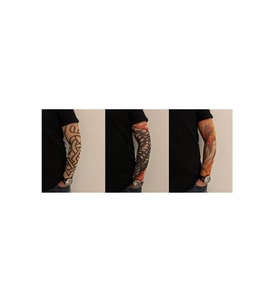 Giyilebilir Dövme 3 Çift 6 Adet Kol Çorap Dövmesi Sleeve tattoo Set17