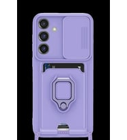 Pilelistore   Samsung Galaxy S25 Plus Kılıf Zuma Kartvizitli Yüzüklü Silikon - Lila