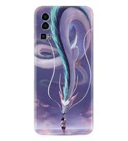 General Mobile Gm 23 Kılıf Silikon Desen Özel Seri Kız ve Ejderha 1742