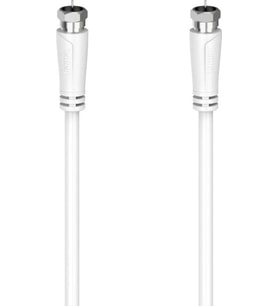 Hama Sat Kablosu F Fiş - F Fiş Beyaz 5M, 90 Db