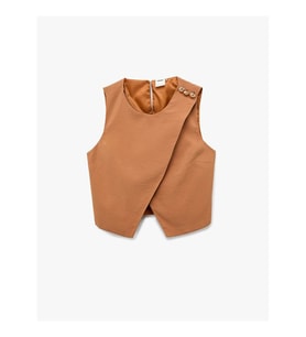 Koton Regular Fit Kahverengi Kadın Yelek 6SAK20014UW