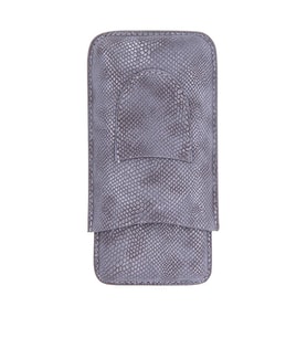 Timsah Desenli Deri Üçlü Puro Kılıfı - TR6052