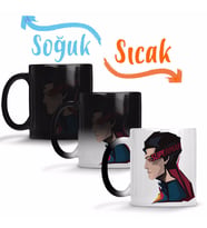 Superman The Man of Steel Sihirli Kupa Bardak Porselen