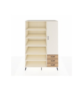 Kronos Dolap 9 Raflı 3 Çekmeceli Tek Kapaklı  132x59x195 Aytaşı-Aytaşı/Çam