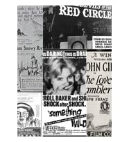 Vintage Filmler Siyah Beyaz Montaj #7 Tablo Ahşap Poster Dekoratif