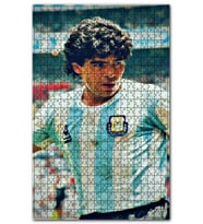 Cakapuzzle Diego Maradona Arjantin Milli Takımında Puzzle Yapboz MDF (Ahşap) (120 Parça)