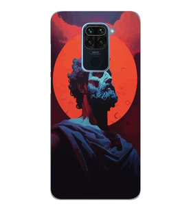 Xiaomi Redmi NOTE 9 Uyumlu Aristoteles Tasarımlı Şeffaf Telefon Kılıfı
