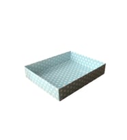 Asetat Kapaklı Karton Kutu 12X15X3 (25 Adet)  Puantiyeli Mavi