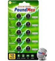 Adet AG3 LR41 LR736 / L736 / G3 / G3A / 3GA / 192 / GP192 / V3GA / RW87 1.5V PoundMax Alkalin Düğme Piller Küçük Elektronik Ev Aletleri, Araba Anahtarları, ölçüm cihazları ve hesap makineleri