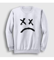 Presmono Unisex Beyaz Sad Face Lil Peep Sweatshirt 38060tt (Beyaz)