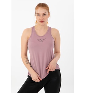 Maraton Active SlimFit Kadın Atlet Yaka  Kolsuz Training Lila Atlet 21155