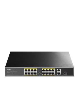 CUDY FS1018PS1 16 Port 10/100 1-SFP 200w Full PoE Yönetilemez Switch
