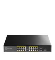 CUDY FS1018PS1 16 Port 10/100 1-SFP 200w Full PoE Yönetilemez Switch