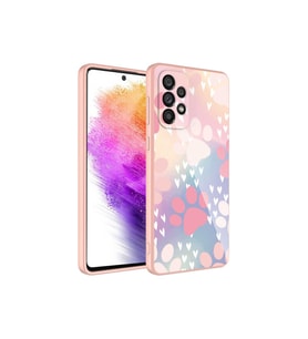 Samsung Galaxy A13 4G Uyumlu Kılıf Kamera Korumalı Desenli Sert Silikon Zore Epoksi Kapak