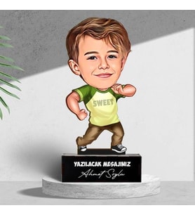 Mahalleli Çocuk Karikatürlü Biblo