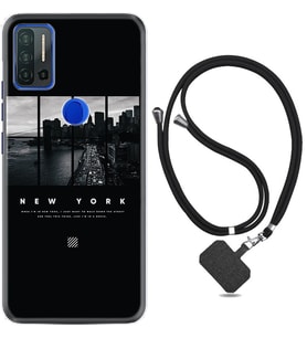 Reeder P13 Blue Max Pro Kılıf Desenli İpli Askılı New York 1612