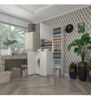 Kenzlife çamaşır makinesi dolabı kasparovmaks byz 180*096*55-20 banyo kapaklı arkalıksız (Karışık)
