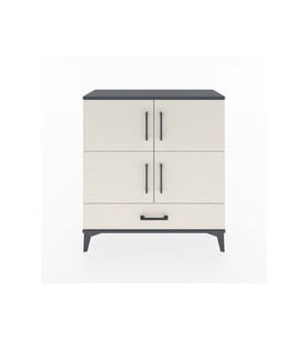 Arges Şifonyer 4 Raflı Tek Çekmeceli 4 Kapaklı 88x30x96 Antrasit-Aytaşı